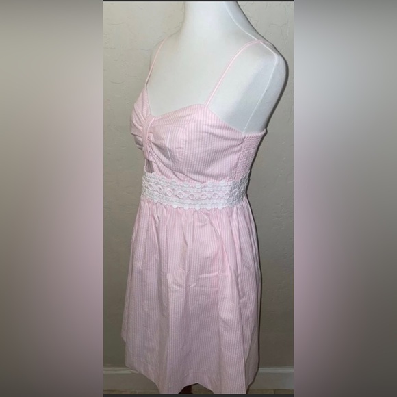 New! Lilly Pulitzer Sleeveless Seersucker Dress In Capri Coral Size 6🎀 - Picture 11 of 13